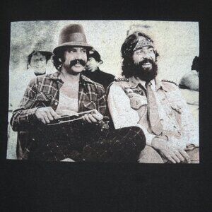 CHEECH & CHONG UP IN SMOKE MOVIE PHOTO - BLACK MEDIUM T-SHIRT L279